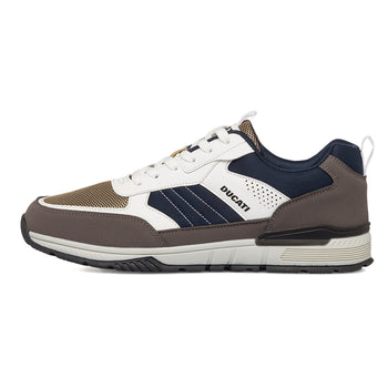 Sneakers bianche, blu e grigie da uomo con dettagli traforati Ducati, Brand, SKU m114002445, Immagine 0